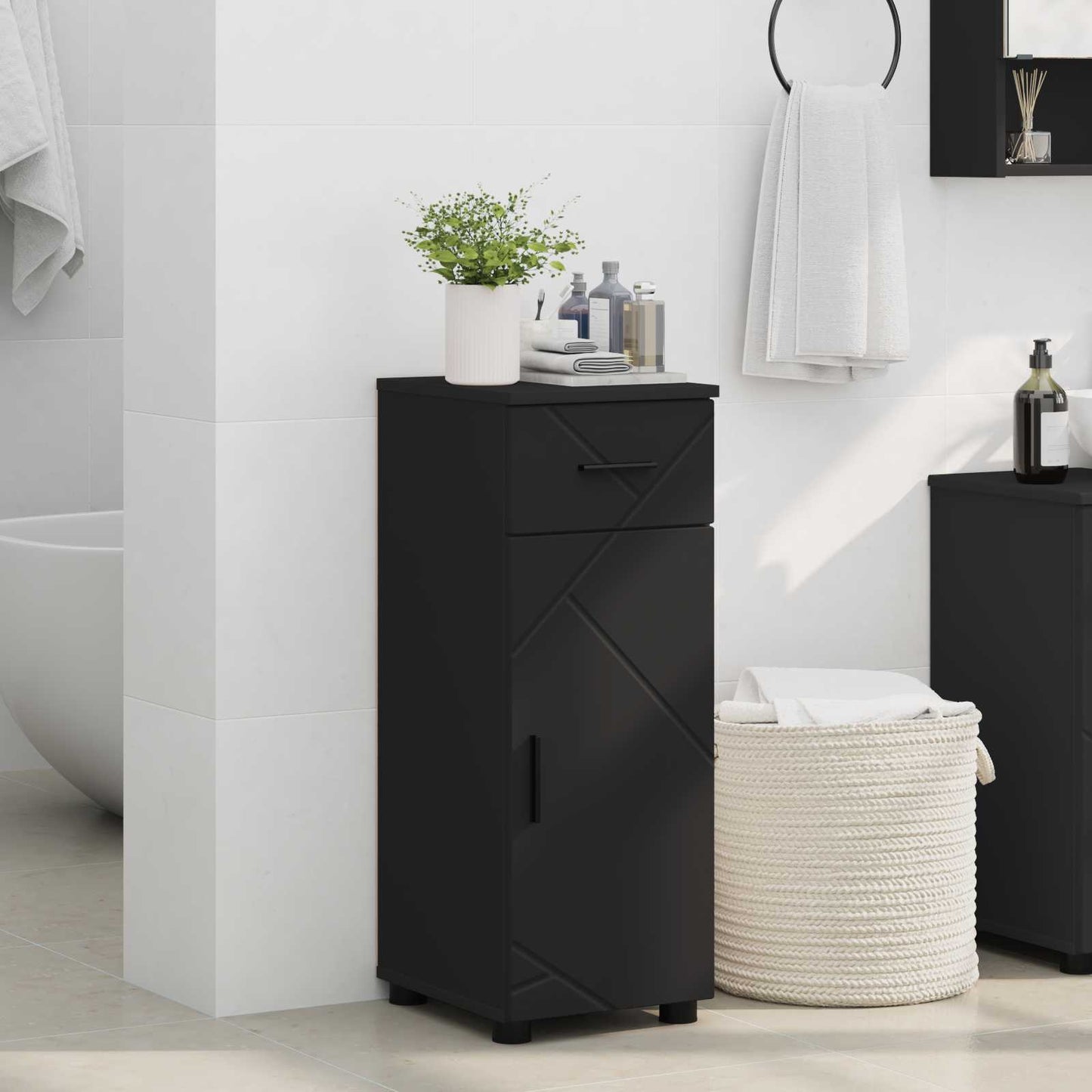 Badezimmerschrank Mit Schubladen 30 X 35 X 80 Cm