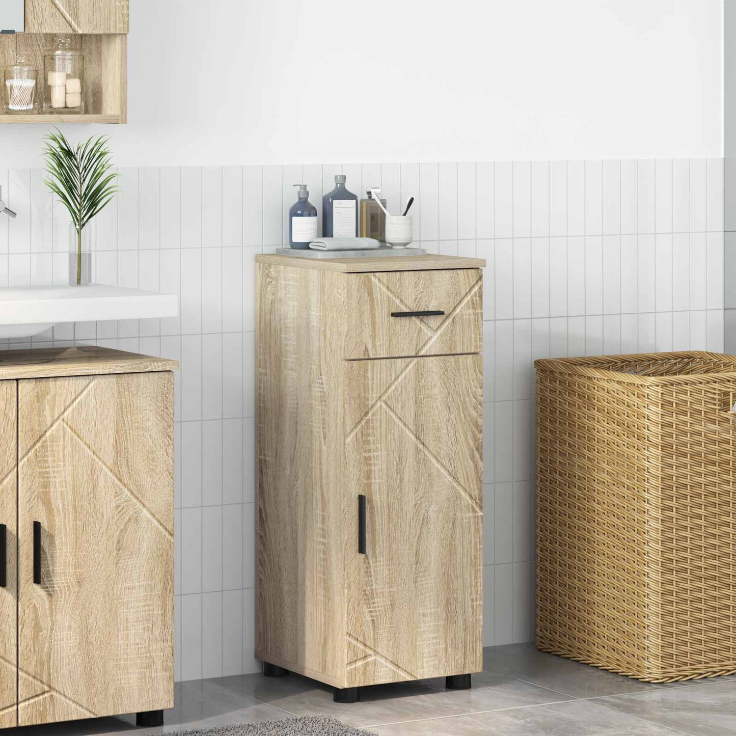 Badezimmerschrank Mit Schubladen 30 X 35 X 80 Cm