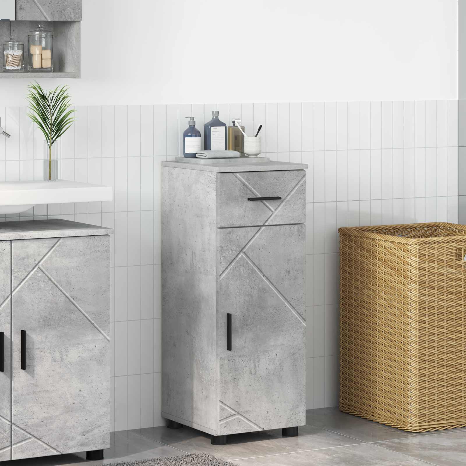 Badezimmerschrank Mit Schubladen 30 X 35 X 80 Cm