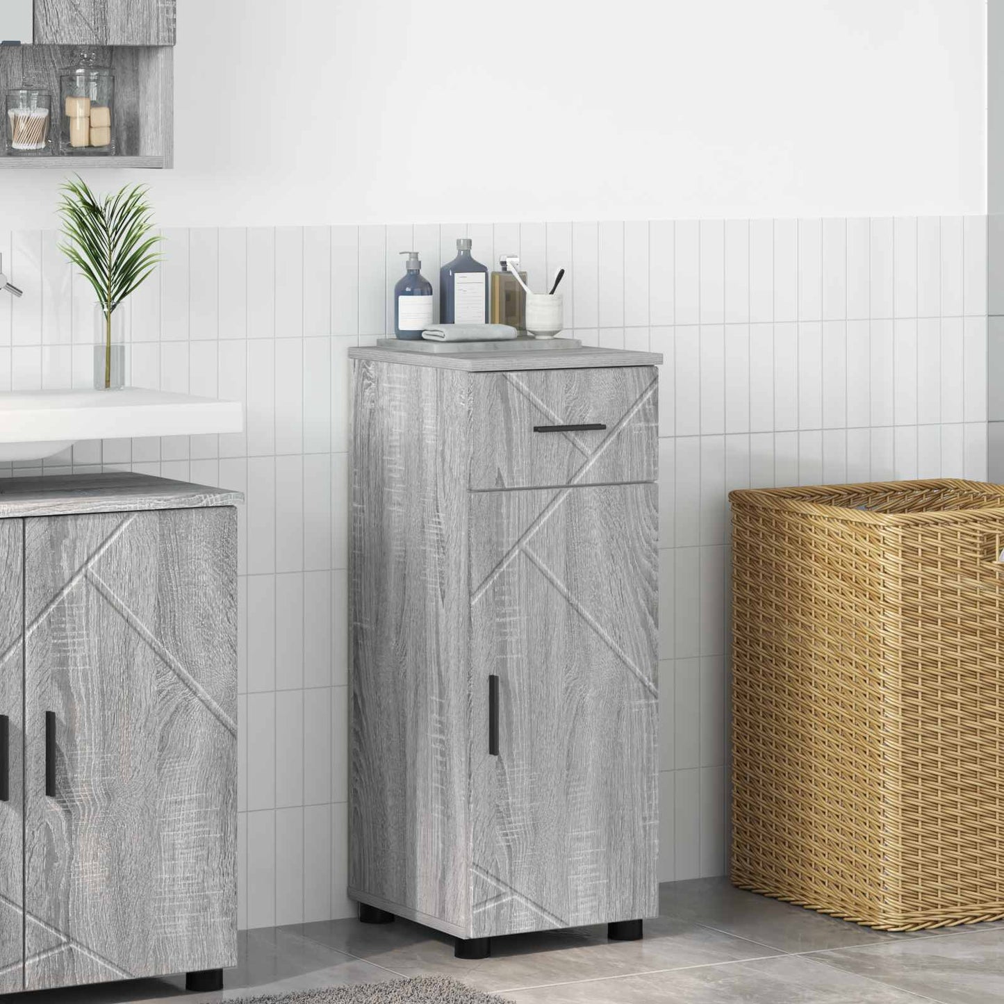 Badezimmerschrank Mit Schubladen 30 X 35 X 80 Cm