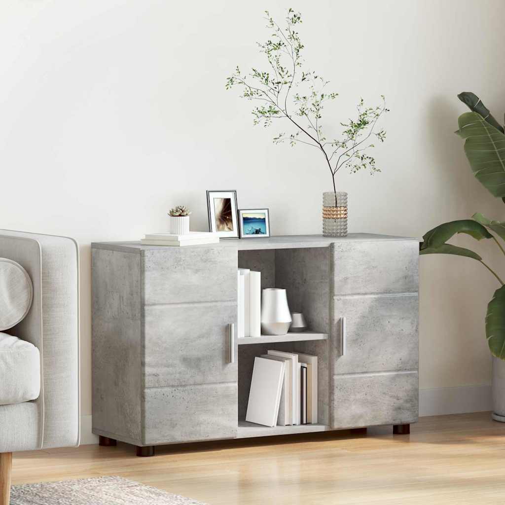 Tv-Schrankset Mit Regal Florin 3 Pcs Beton Grau Holzwerkstoff Betongrau