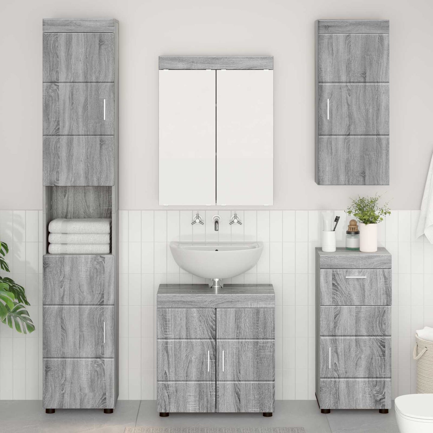 Badezimmerschrank-Set Tulum 37 X 31,5 X 82 Cm