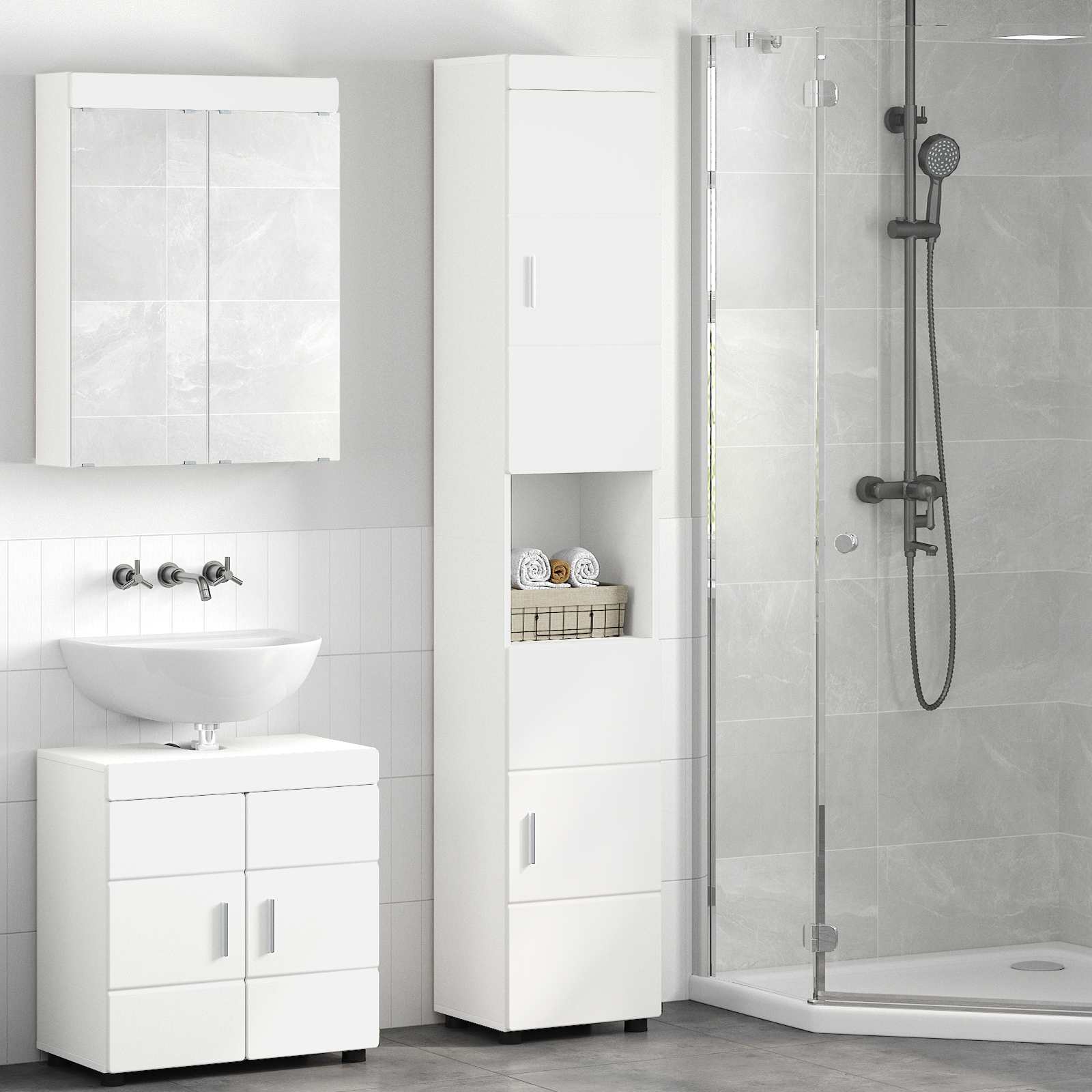 Badezimmerschrank-Set Tulum 37 X 31,5 X 82 Cm