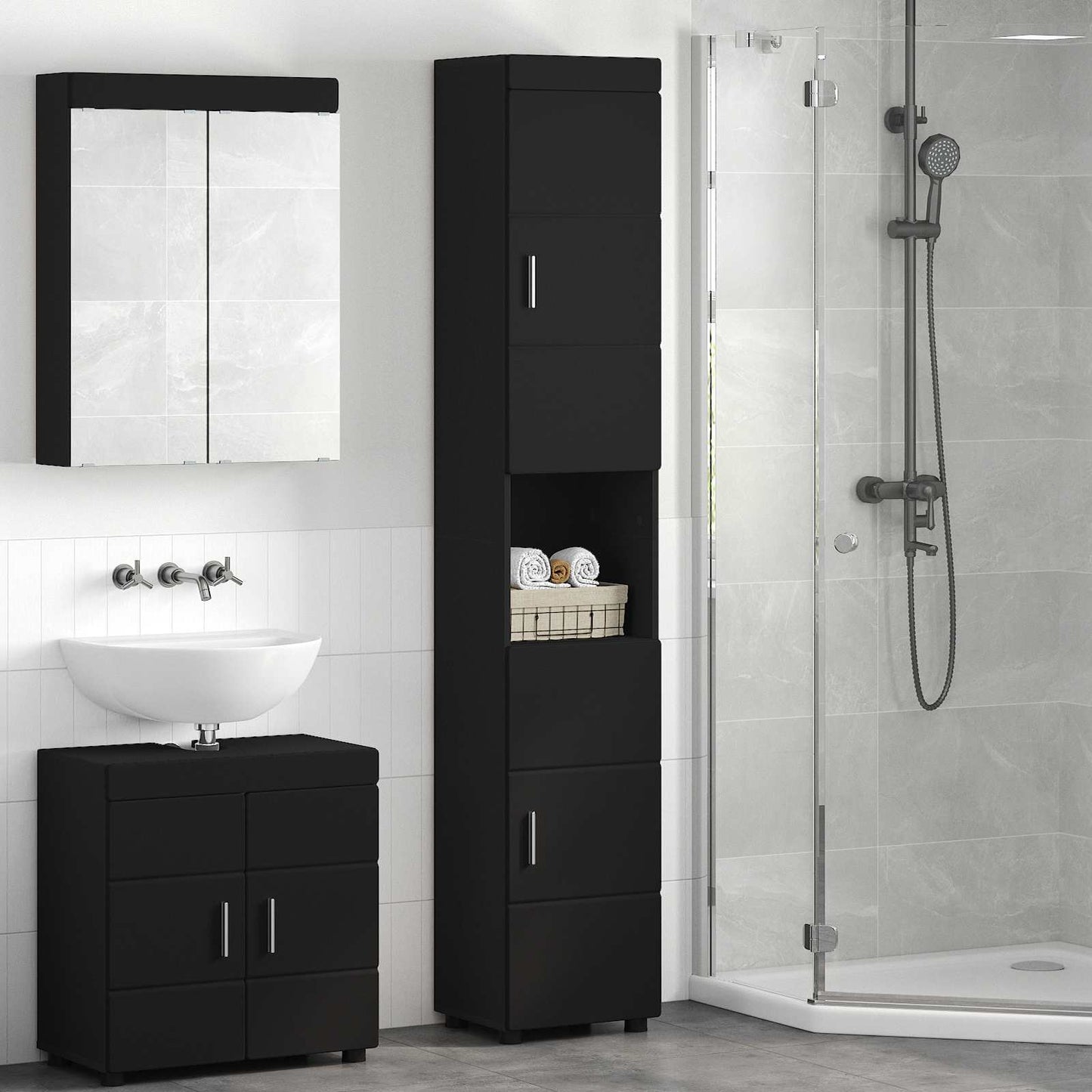 Badezimmerschrank-Set Tulum 37 X 31,5 X 82 Cm