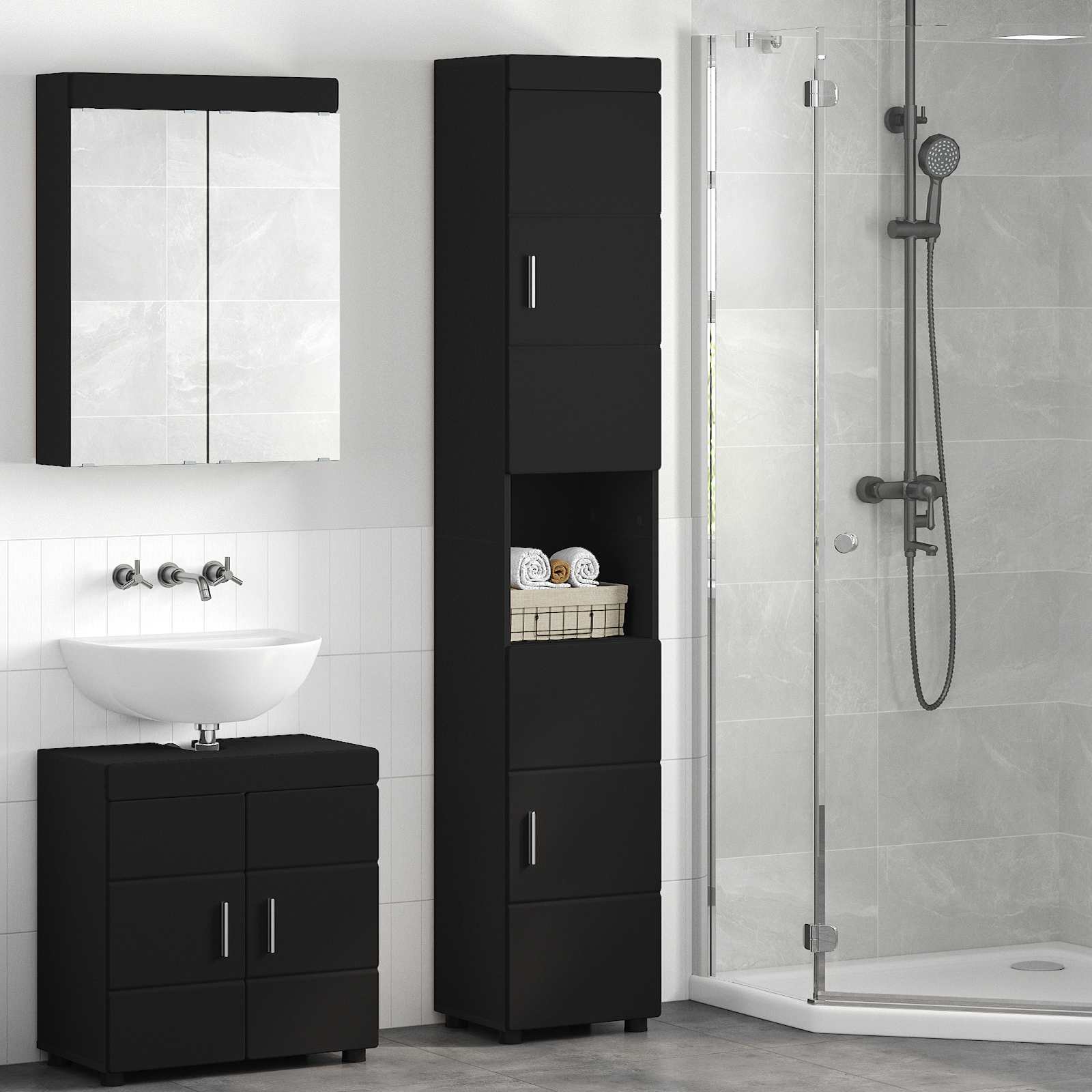 Badezimmerschrank-Set Tulum 37 X 31,5 X 82 Cm