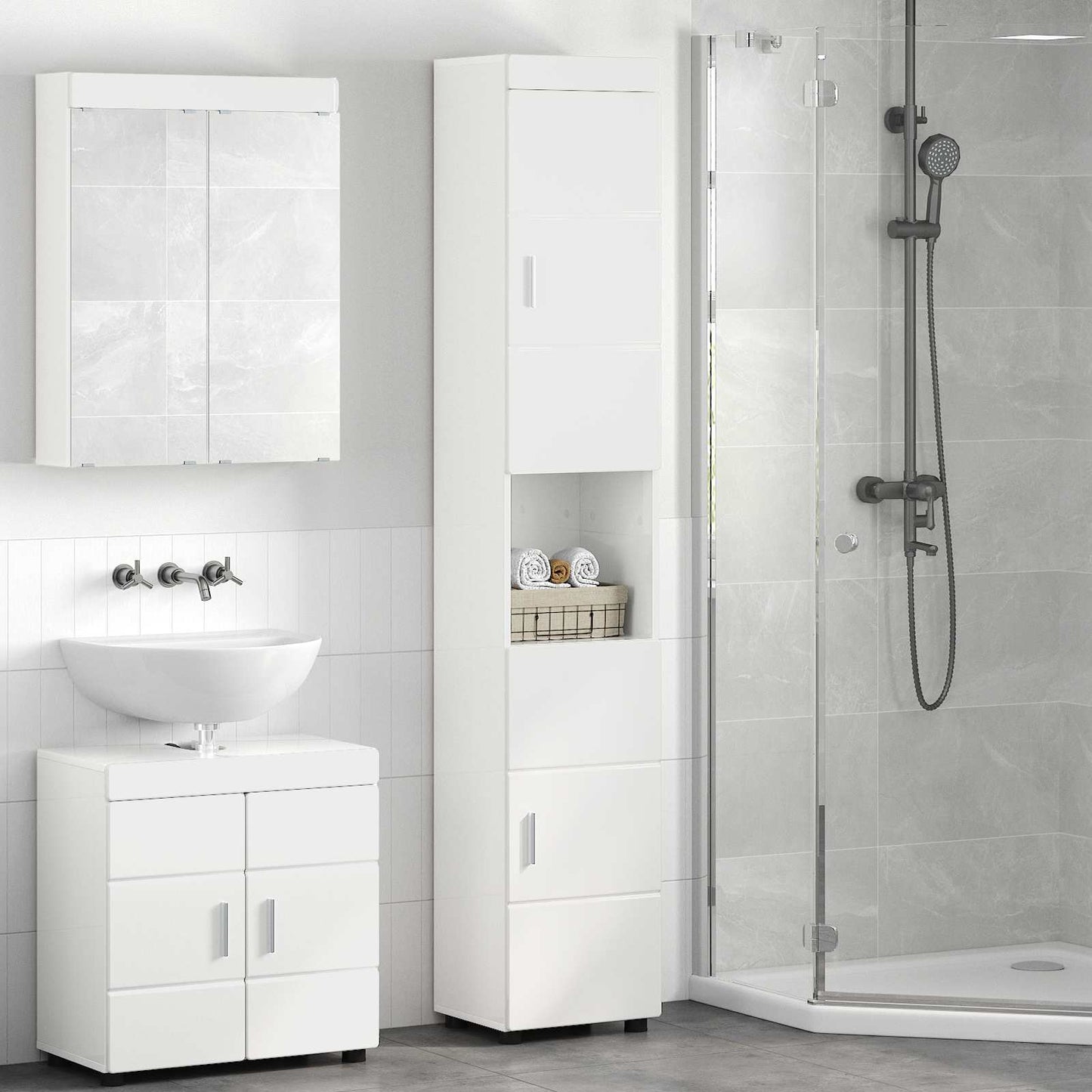 Badezimmerschrank-Set Tulum 37 X 31,5 X 82 Cm