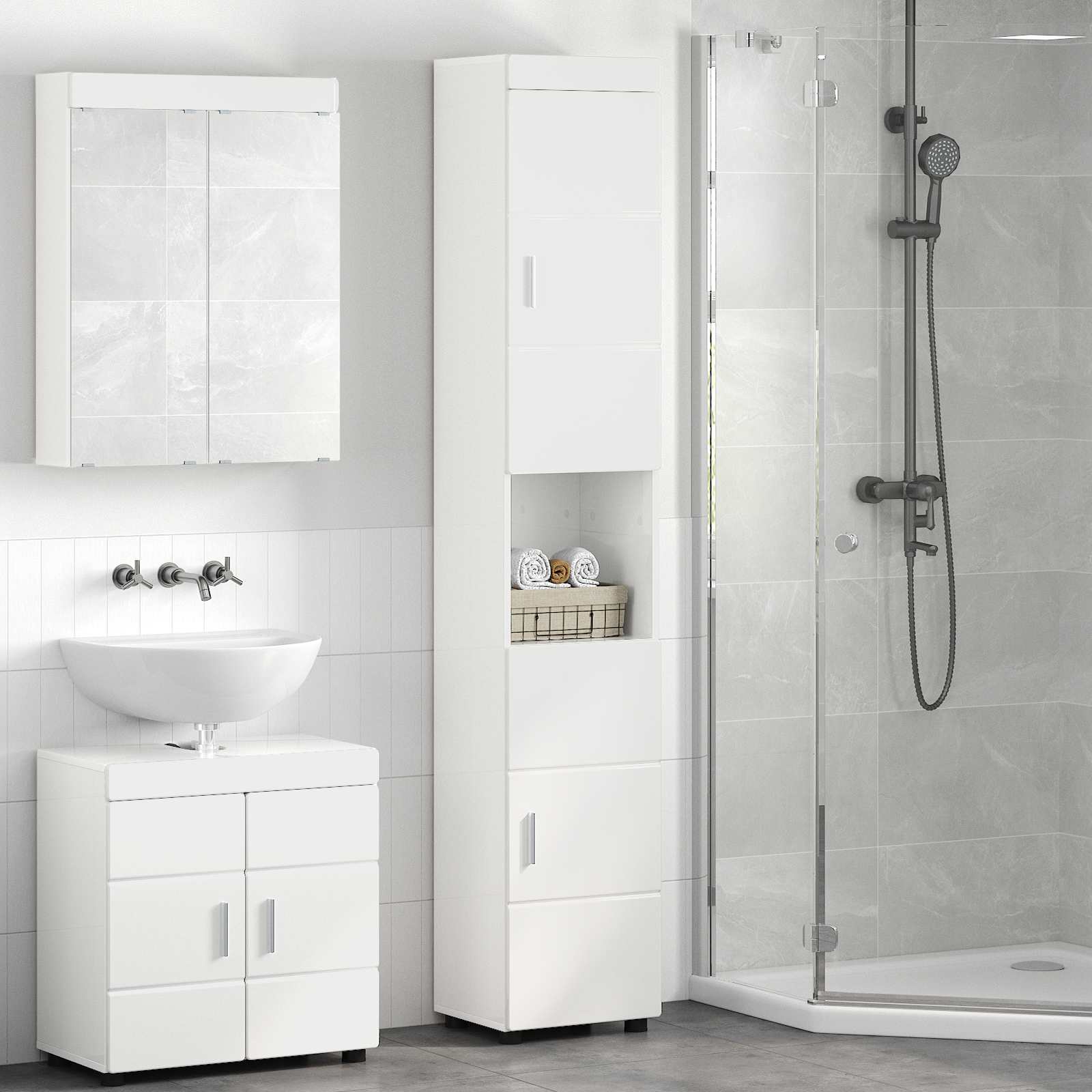 Badezimmerschrank-Set Tulum 37 X 31,5 X 82 Cm