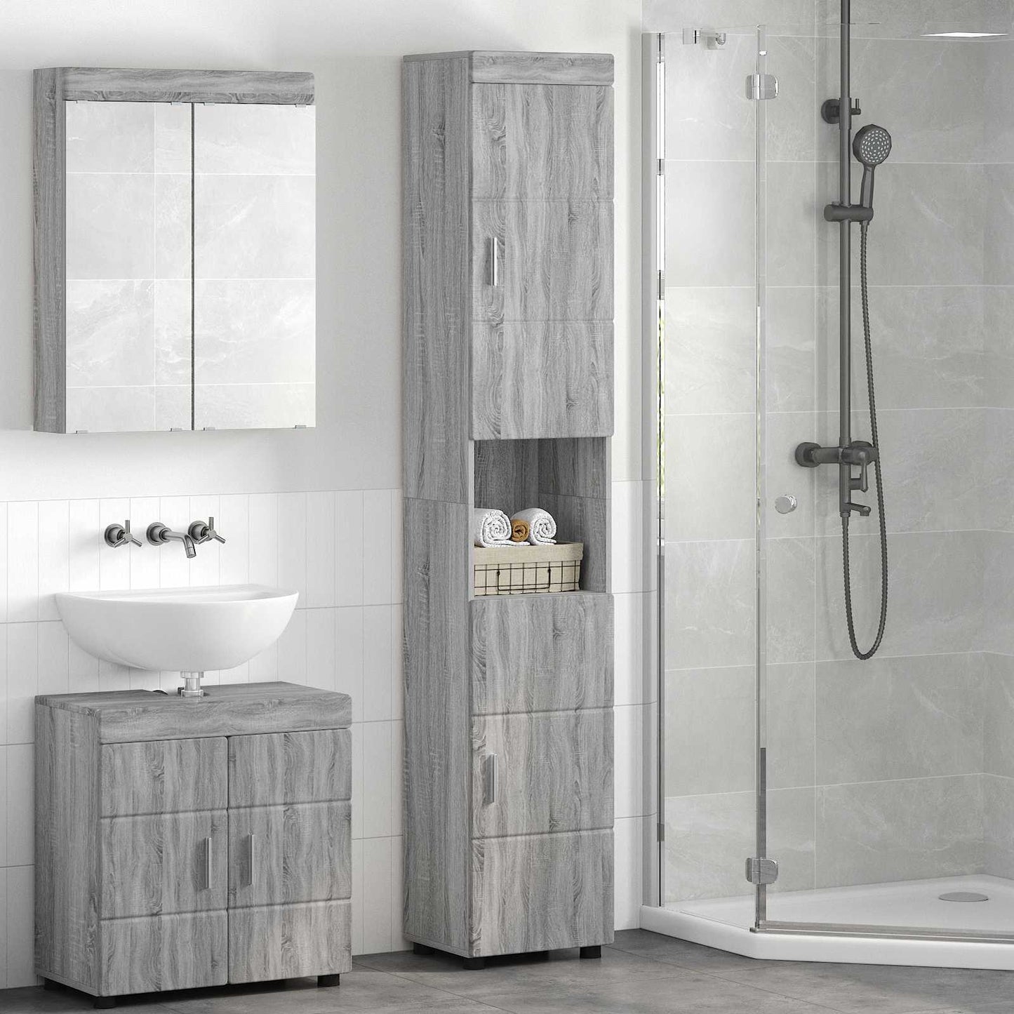 Badezimmerschrank-Set Tulum 37 X 31,5 X 82 Cm