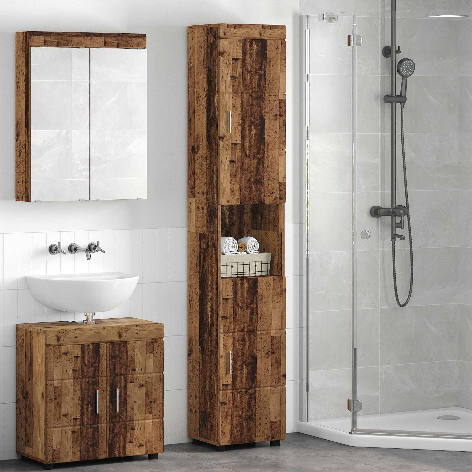 Badezimmerschrank-Set Tulum 37 X 31,5 X 82 Cm