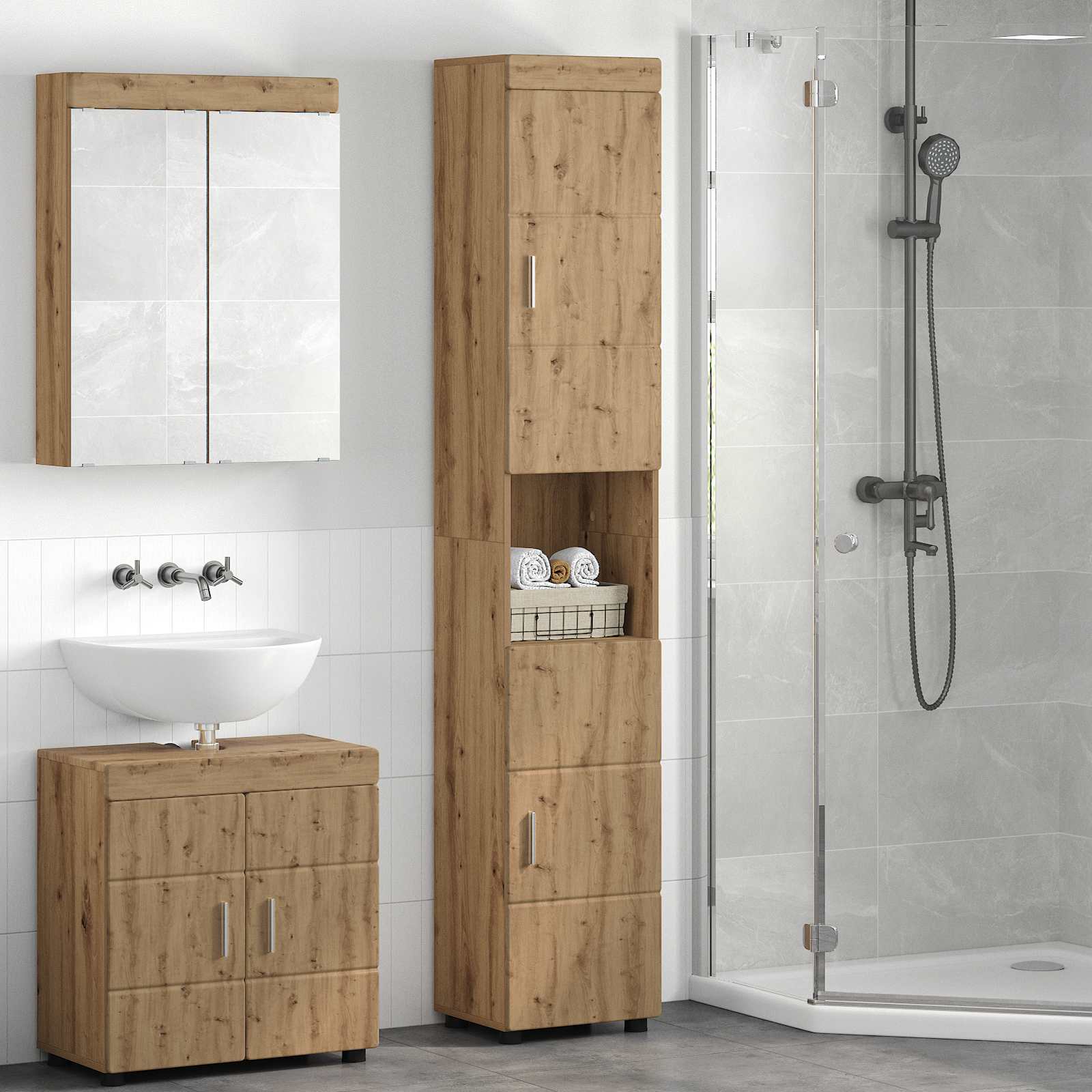 Badezimmerschrank-Set Tulum 37 X 31,5 X 82 Cm