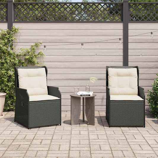 Gartenbank 2 Pcs Schwarz Poly-Rattan