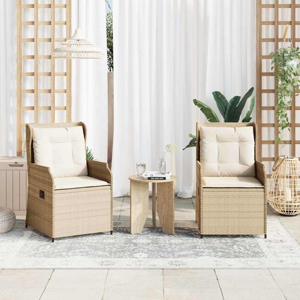 Gartenbank 2 Pcs Schwarz Poly-Rattan