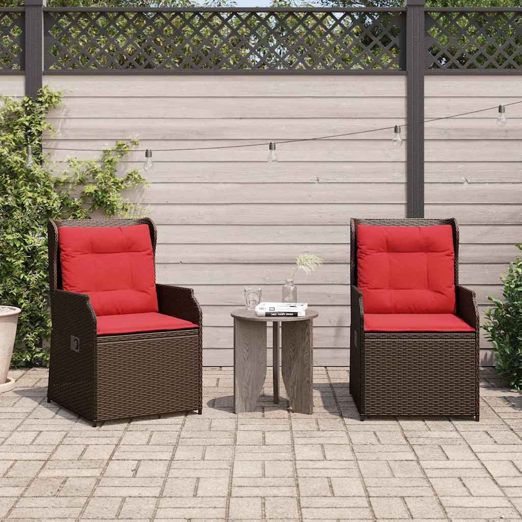 Gartenbank 2 Pcs Schwarz Poly-Rattan