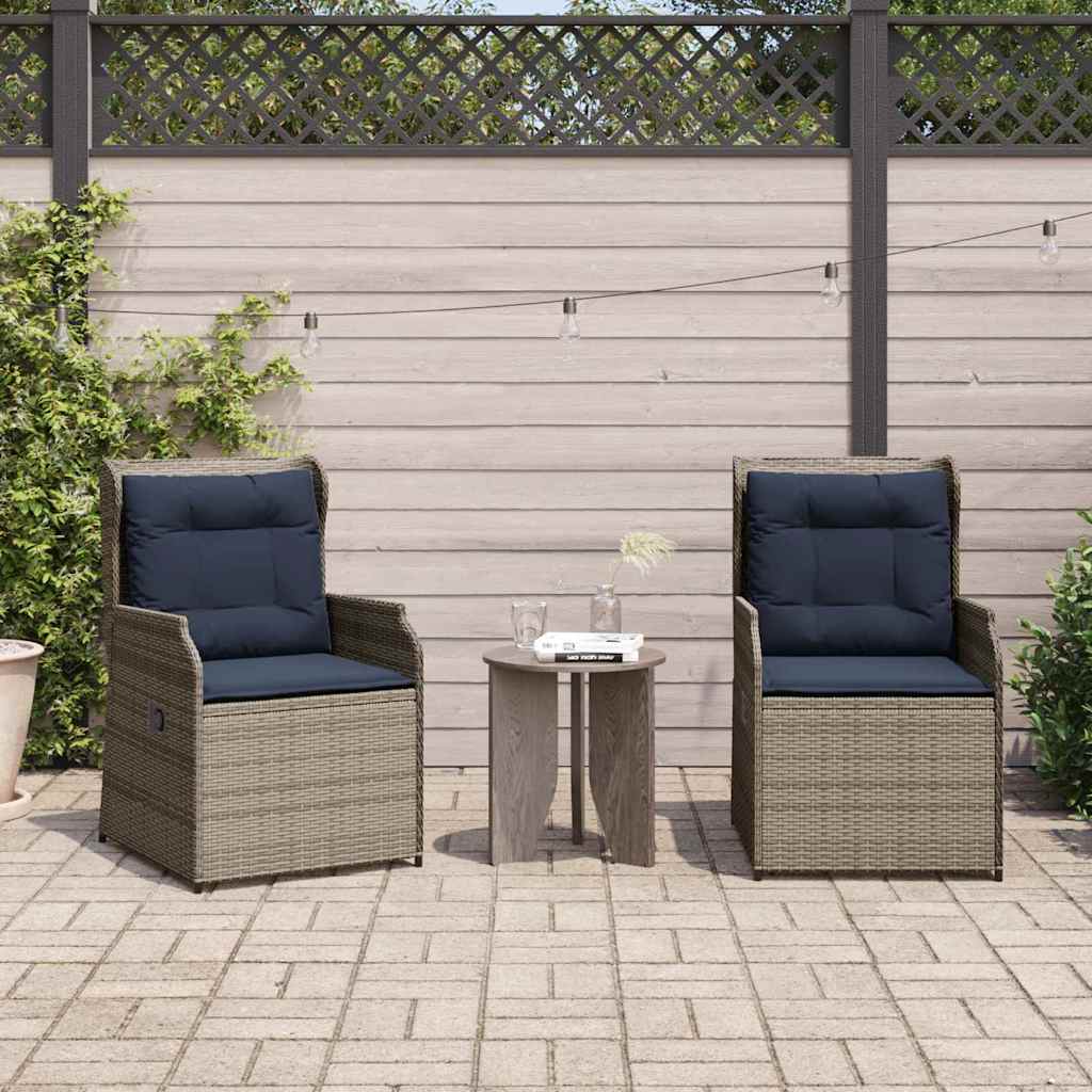 Gartenbank 2 Pcs Schwarz Poly-Rattan