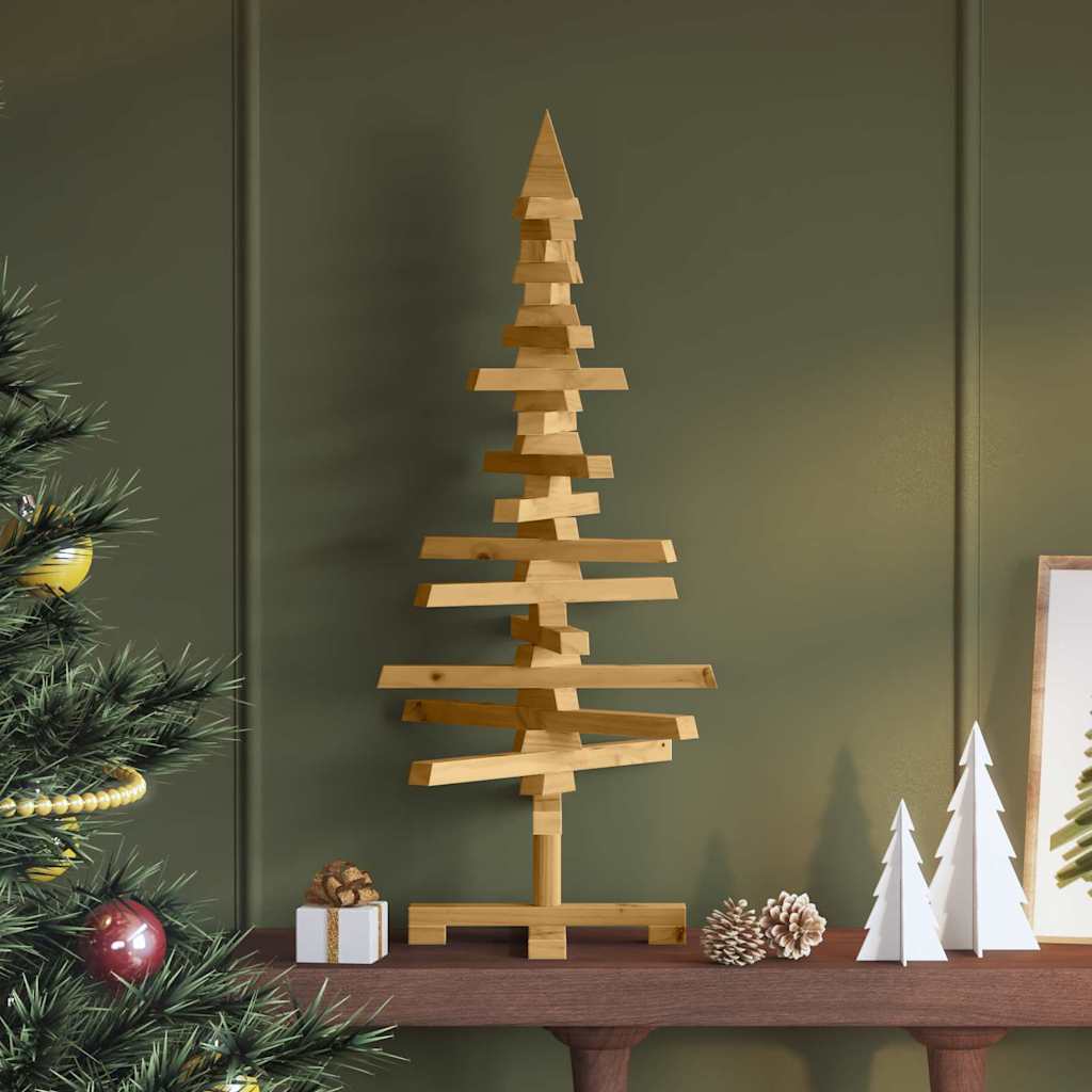 Holz Weihnachtsbaum Mit Ständer Braun Massivholz Kiefer