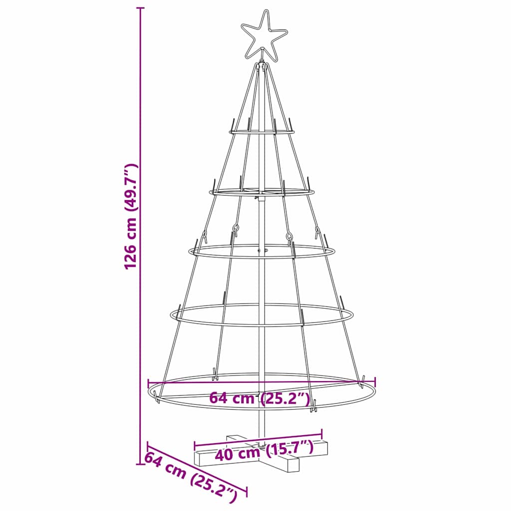Weihnachtsdeko Mit Ständer 126 Cm Stahl
