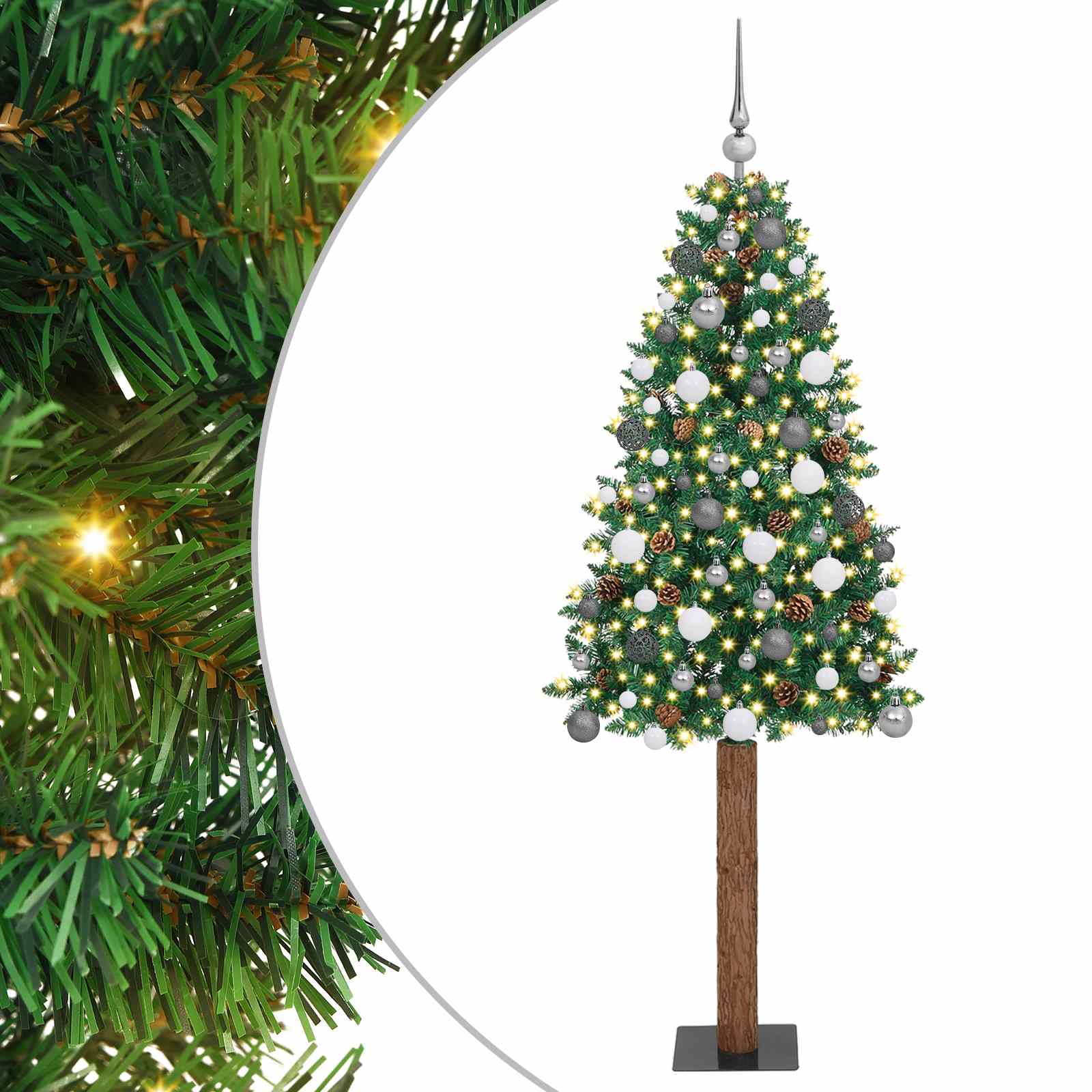 Schlanker Weihnachtsbaum Mit 300 Leds Mit Ständer