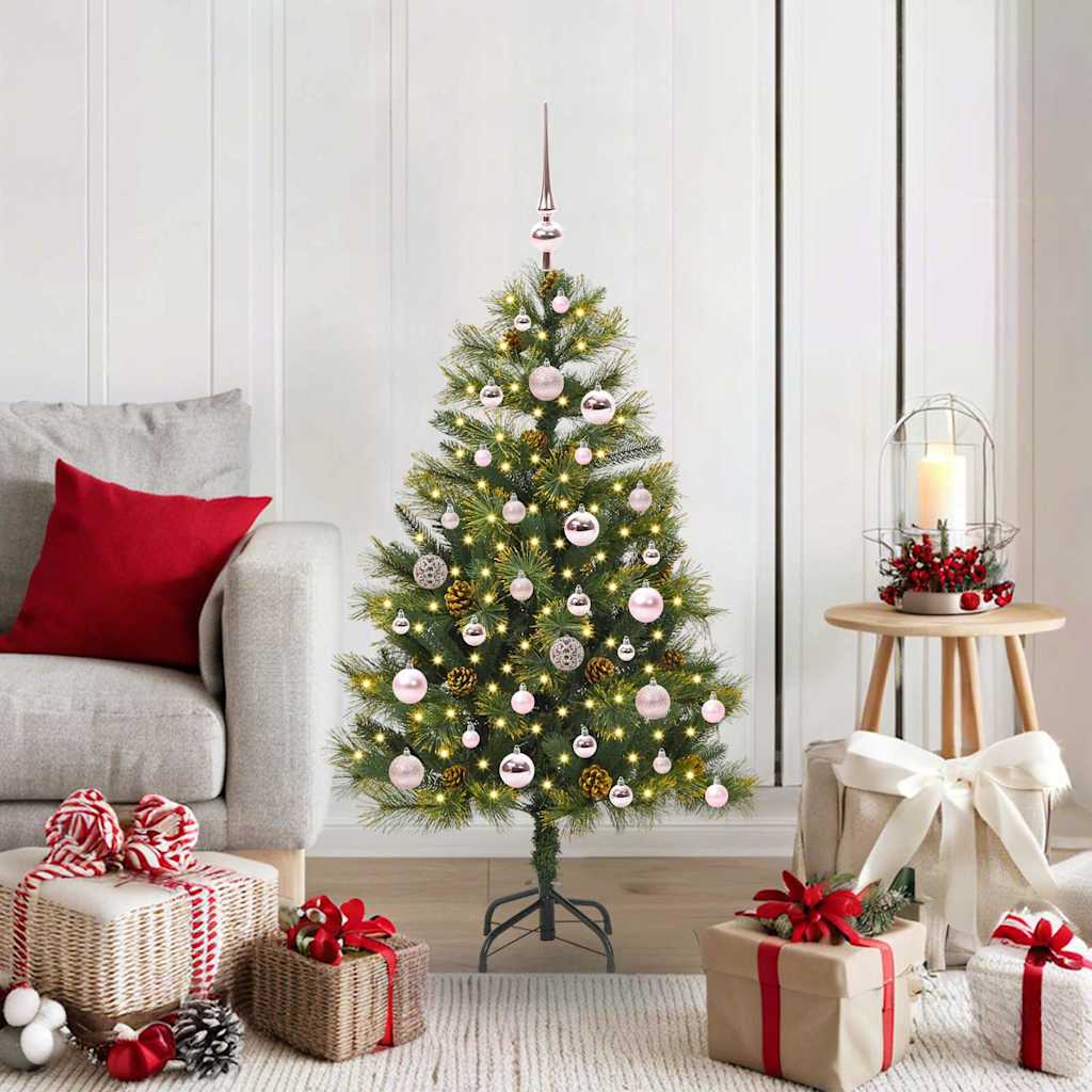 Künstlicher Weihnachtsbaum Klappbar Mit Zapfen