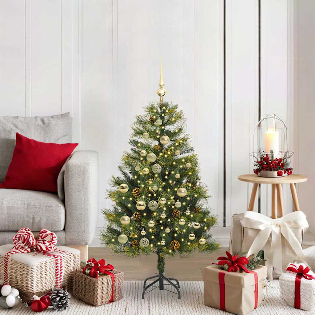 Künstlicher Weihnachtsbaum Klappbar Mit Zapfen