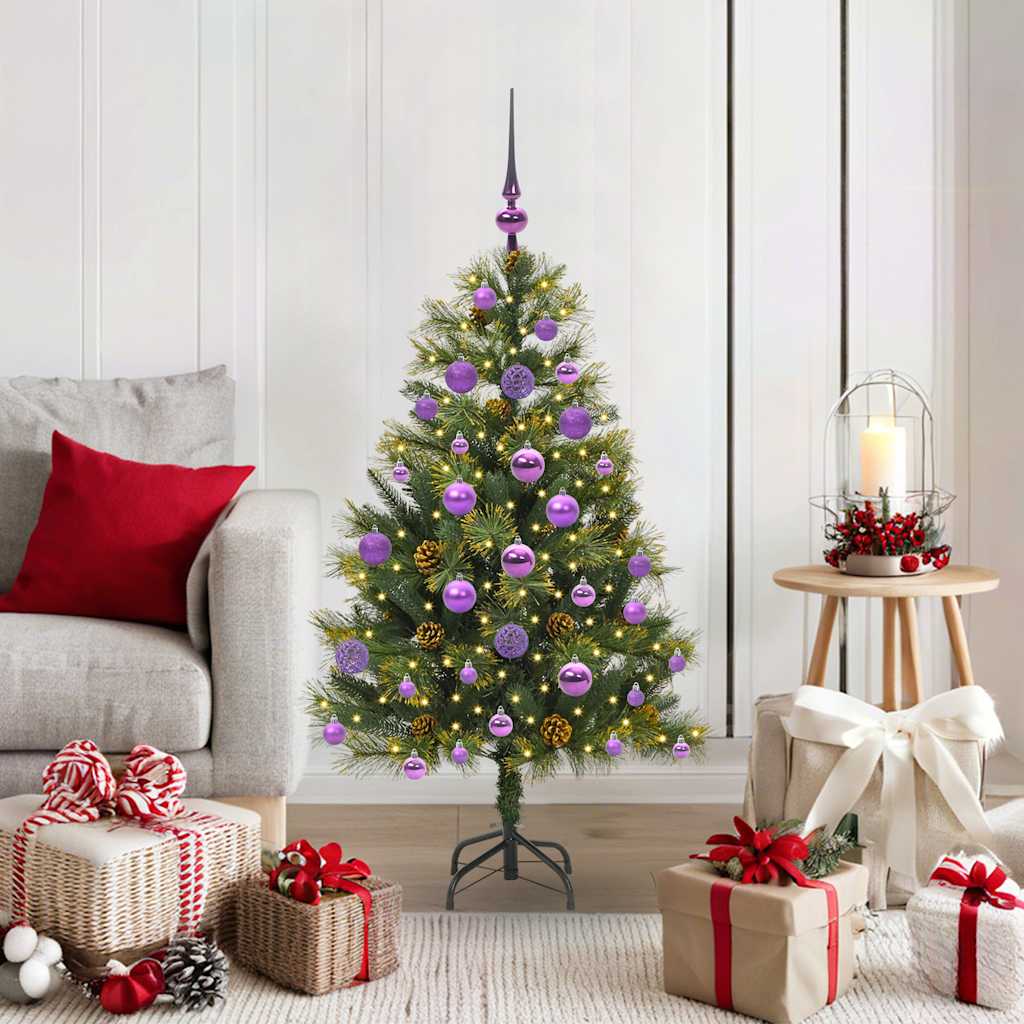 Künstlicher Weihnachtsbaum Klappbar Mit Zapfen