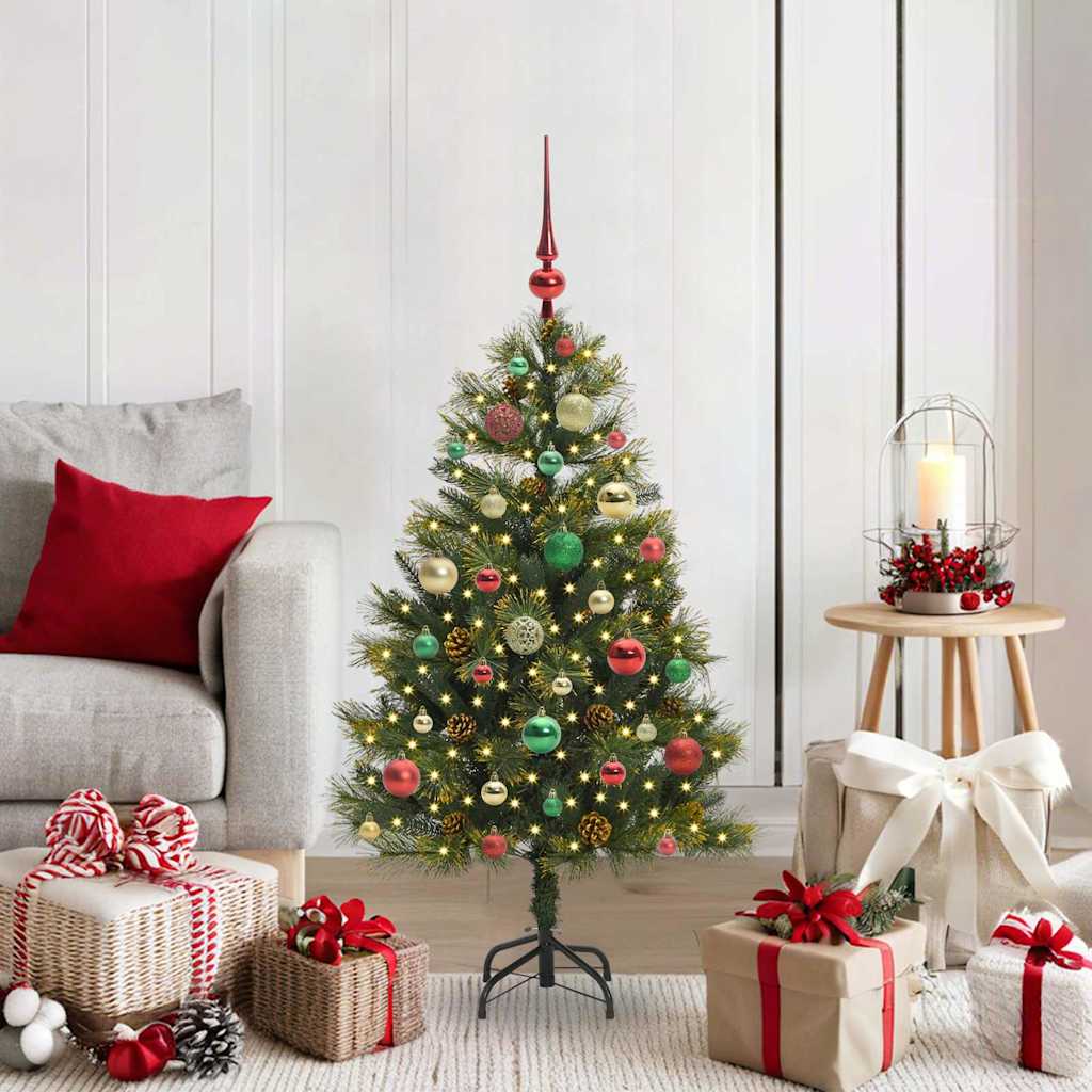 Künstlicher Weihnachtsbaum Klappbar Mit Zapfen