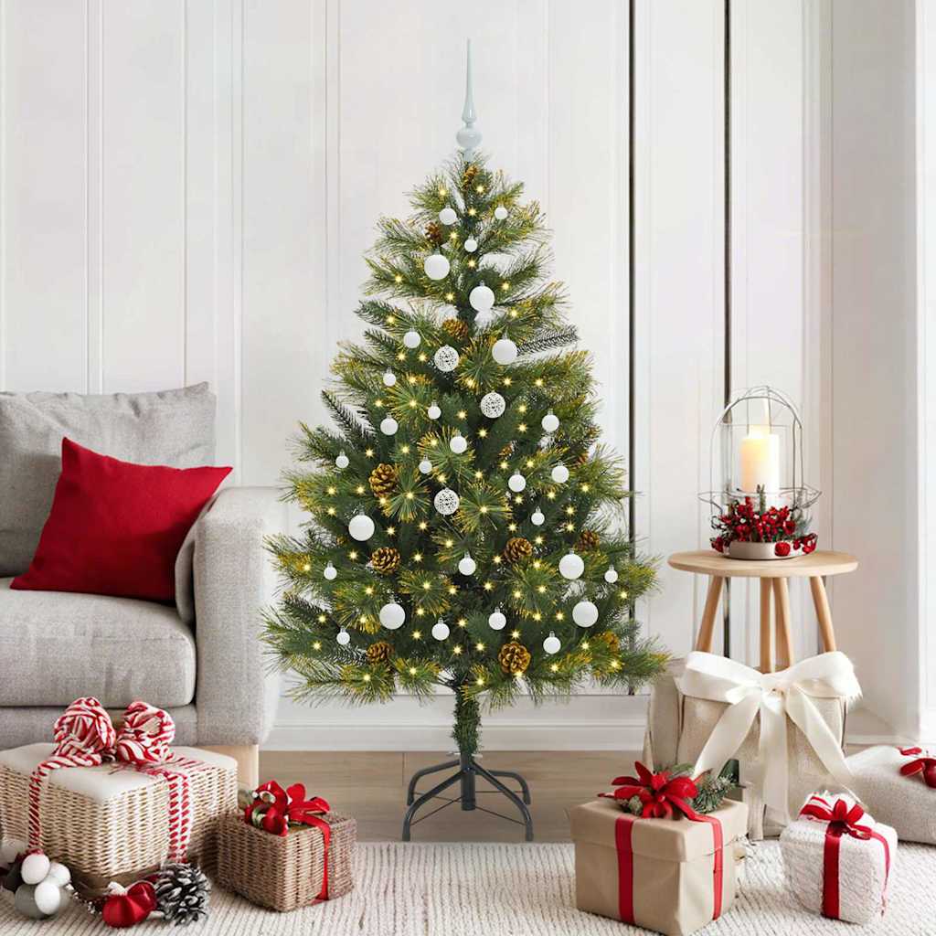 Künstlicher Weihnachtsbaum Klappbar Mit Zapfen