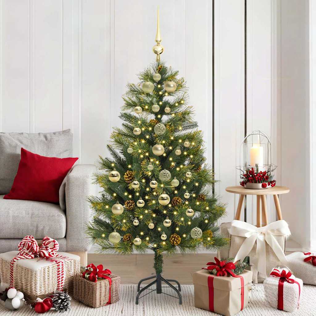 Künstlicher Weihnachtsbaum Klappbar Mit Zapfen