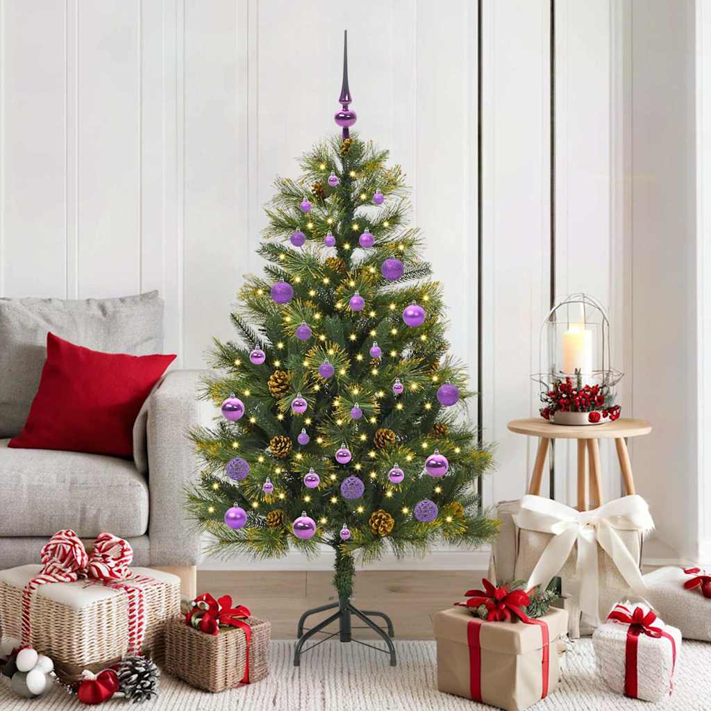 Künstlicher Weihnachtsbaum Klappbar Mit Zapfen