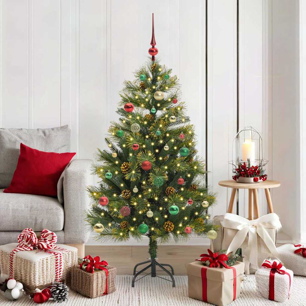 Künstlicher Weihnachtsbaum Klappbar Mit Zapfen