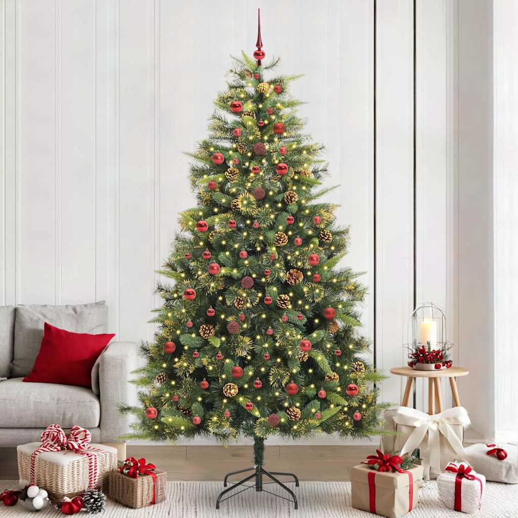 Künstlicher Weihnachtsbaum Klappbar Mit Zapfen