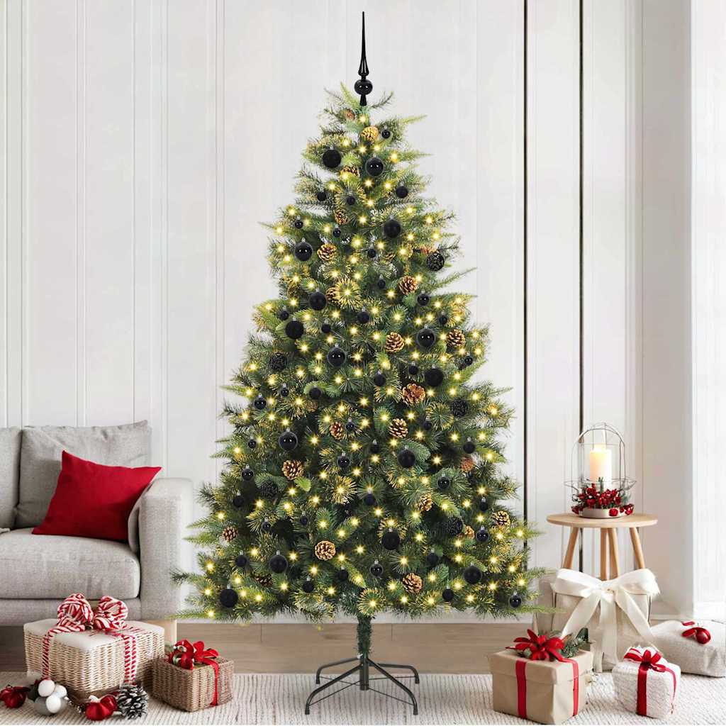 Künstlicher Weihnachtsbaum Klappbar Mit Zapfen