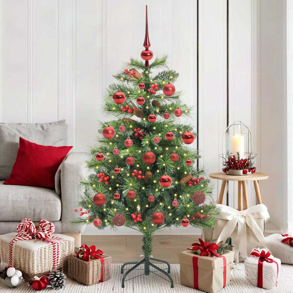Künstlicher Weihnachtsbaum Klappbar Mit Zapfen & Beeren