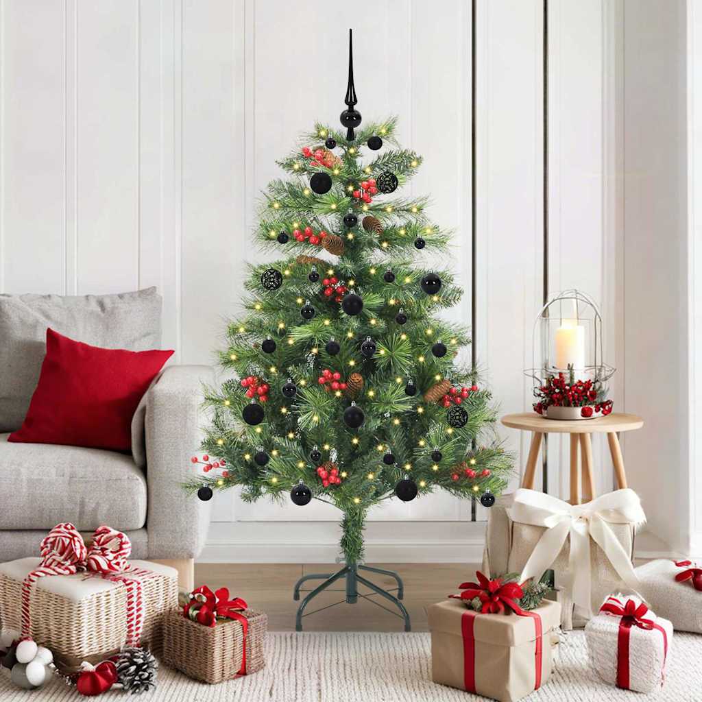 Künstlicher Weihnachtsbaum Klappbar Mit Zapfen & Beeren