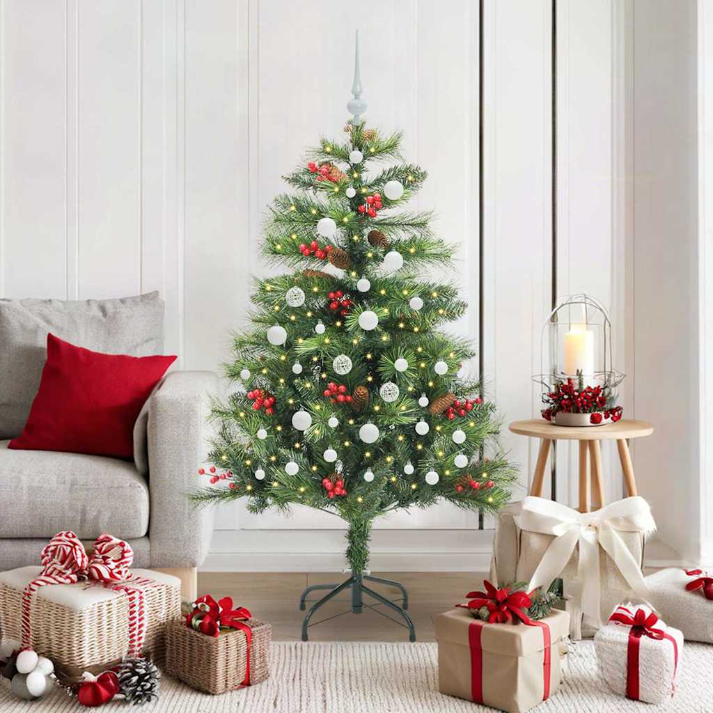 Künstlicher Weihnachtsbaum Klappbar Mit Zapfen & Beeren