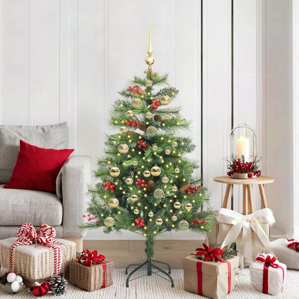 Künstlicher Weihnachtsbaum Klappbar Mit Zapfen & Beeren