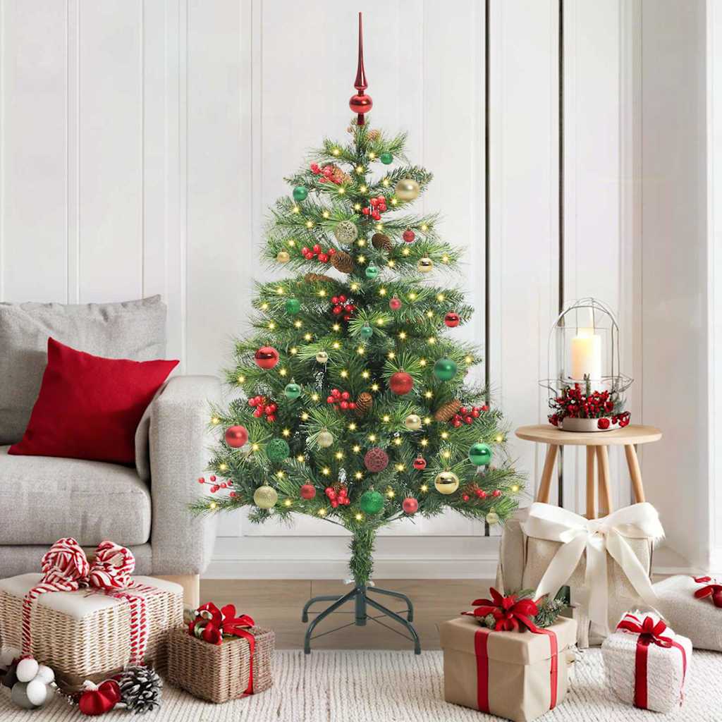 Künstlicher Weihnachtsbaum Klappbar Mit Zapfen & Beeren