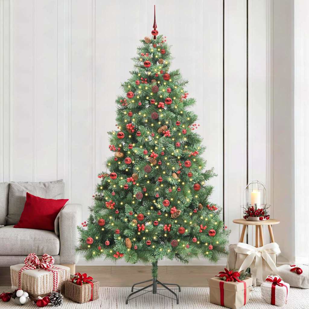 Künstlicher Weihnachtsbaum Klappbar Mit Zapfen & Beeren