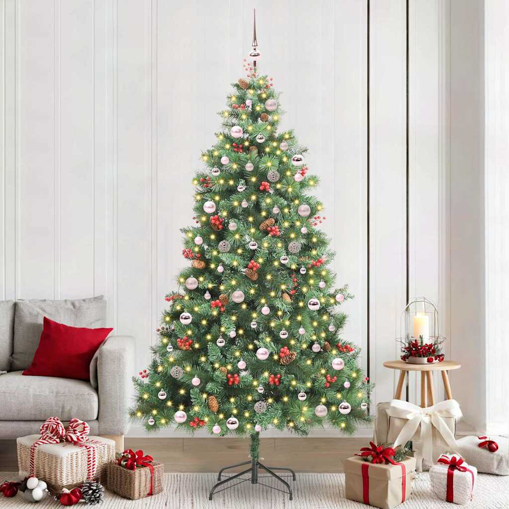 Künstlicher Weihnachtsbaum Klappbar Mit Zapfen & Beeren
