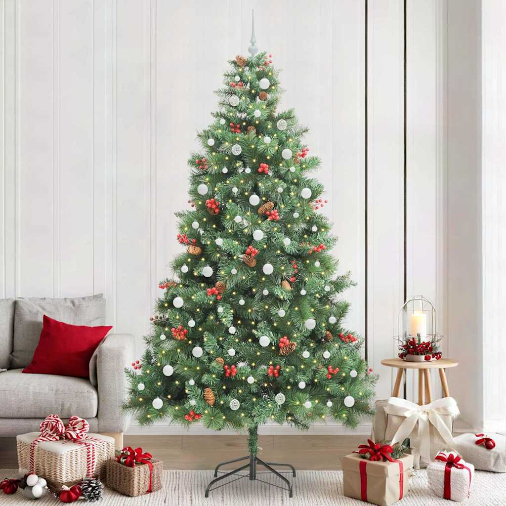 Künstlicher Weihnachtsbaum Klappbar Mit Zapfen & Beeren