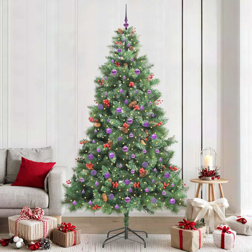 Künstlicher Weihnachtsbaum Klappbar Mit Zapfen & Beeren