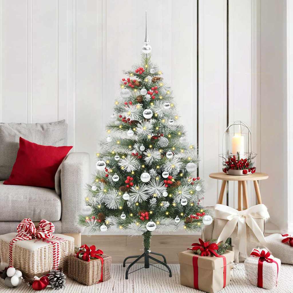 Künstlicher Weihnachtsbaum Klappbar Mit Zapfen & Beeren