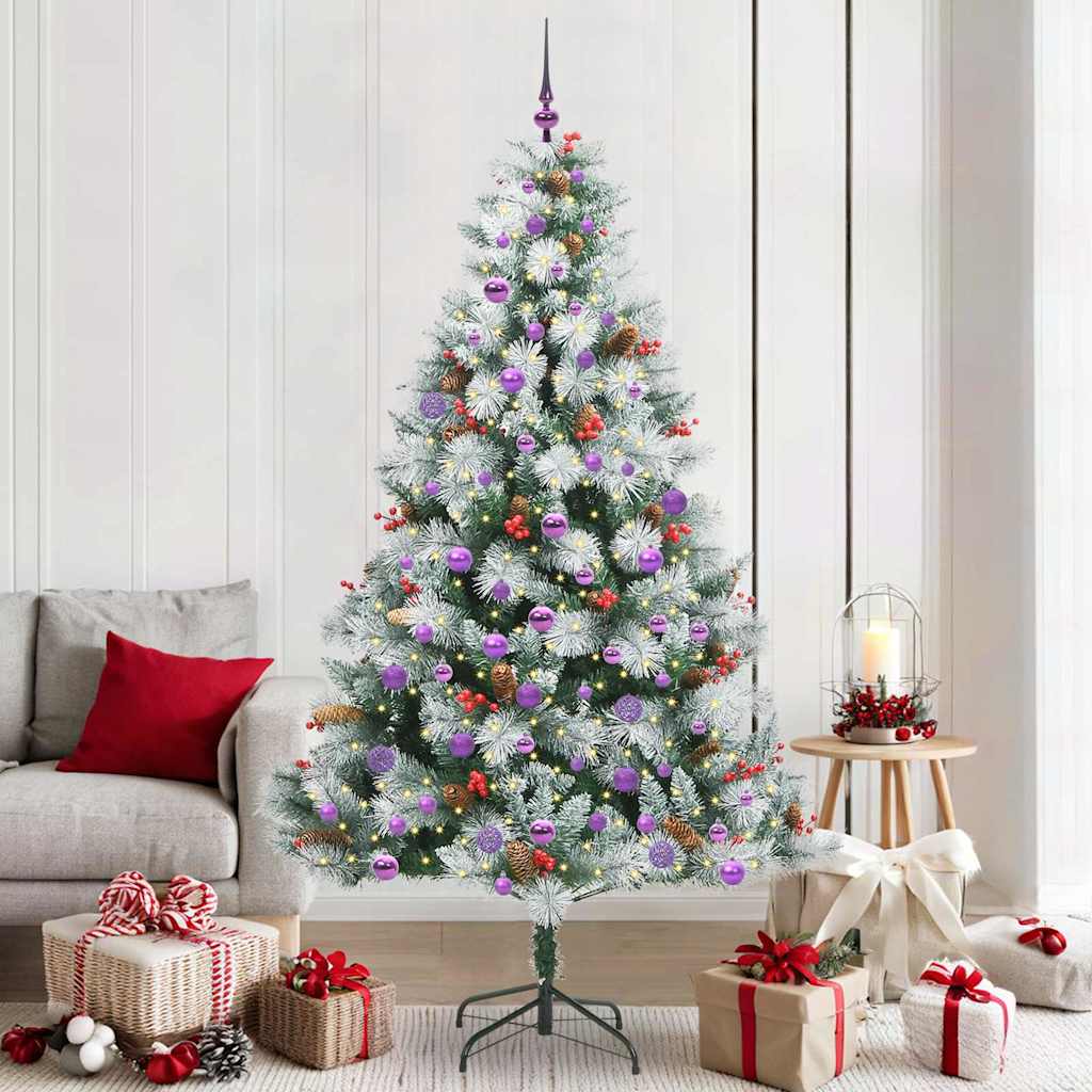 Künstlicher Weihnachtsbaum Klappbar Mit Zapfen & Beeren