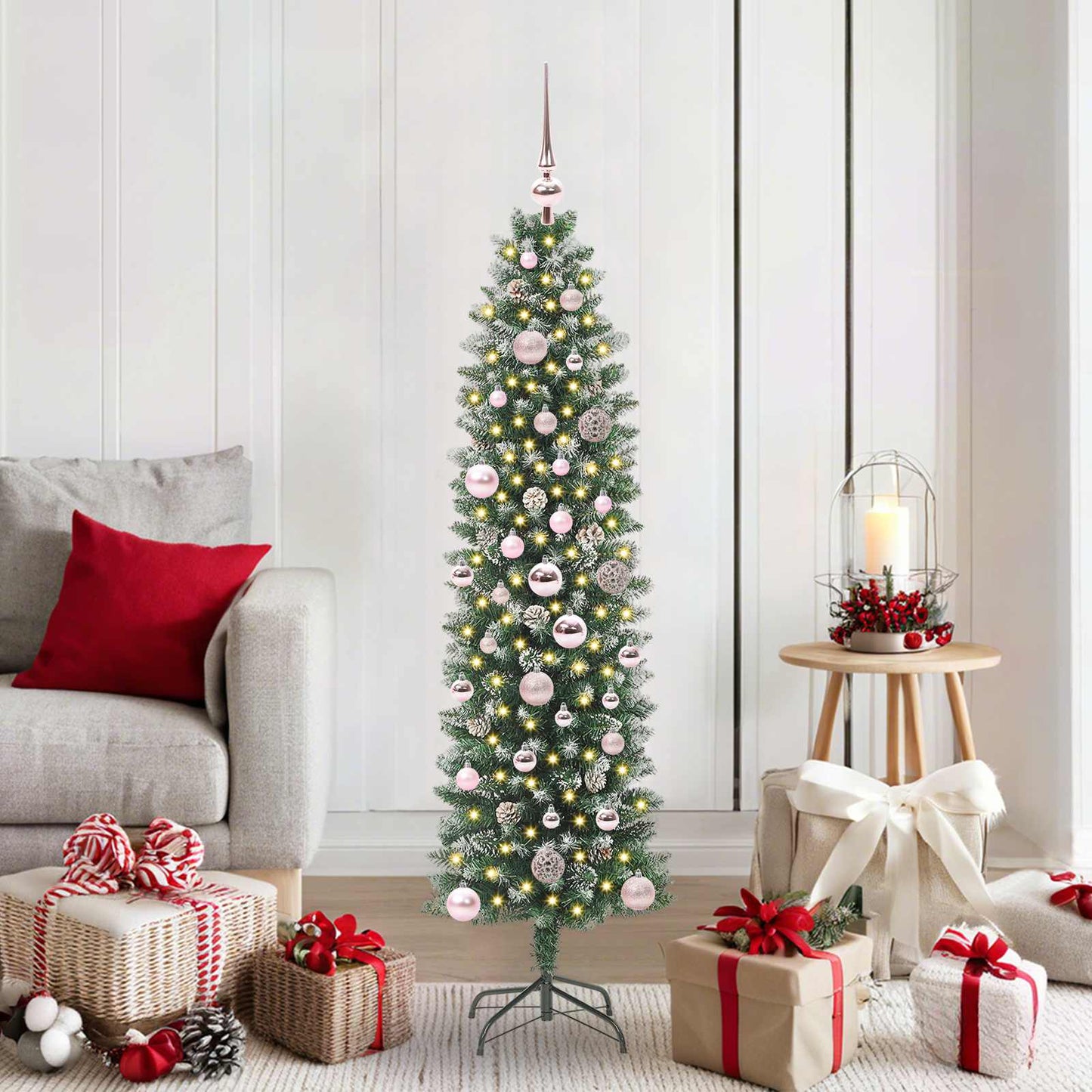 Künstlicher Weihnachtsbaum Mit Ständer Schlank Pvc