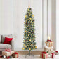 Künstlicher Schlanker Weihnachtsbaum Mit 150 Leds Grün