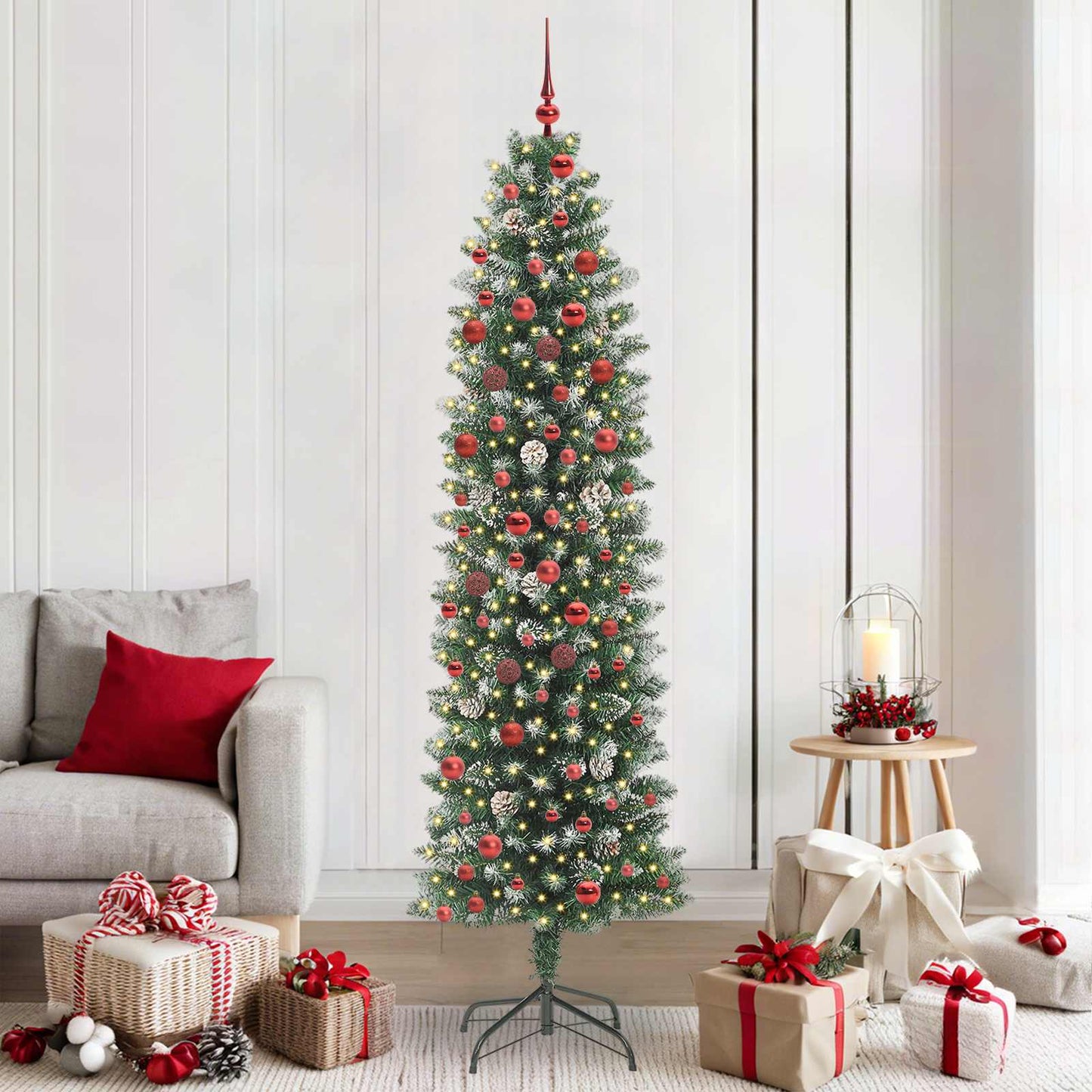 Künstlicher Weihnachtsbaum Mit Ständer Schlank Pvc