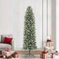 Künstlicher Schlanker Weihnachtsbaum Mit 150 Leds Grün