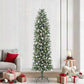 Künstlicher Schlanker Weihnachtsbaum Mit 150 Leds Grün