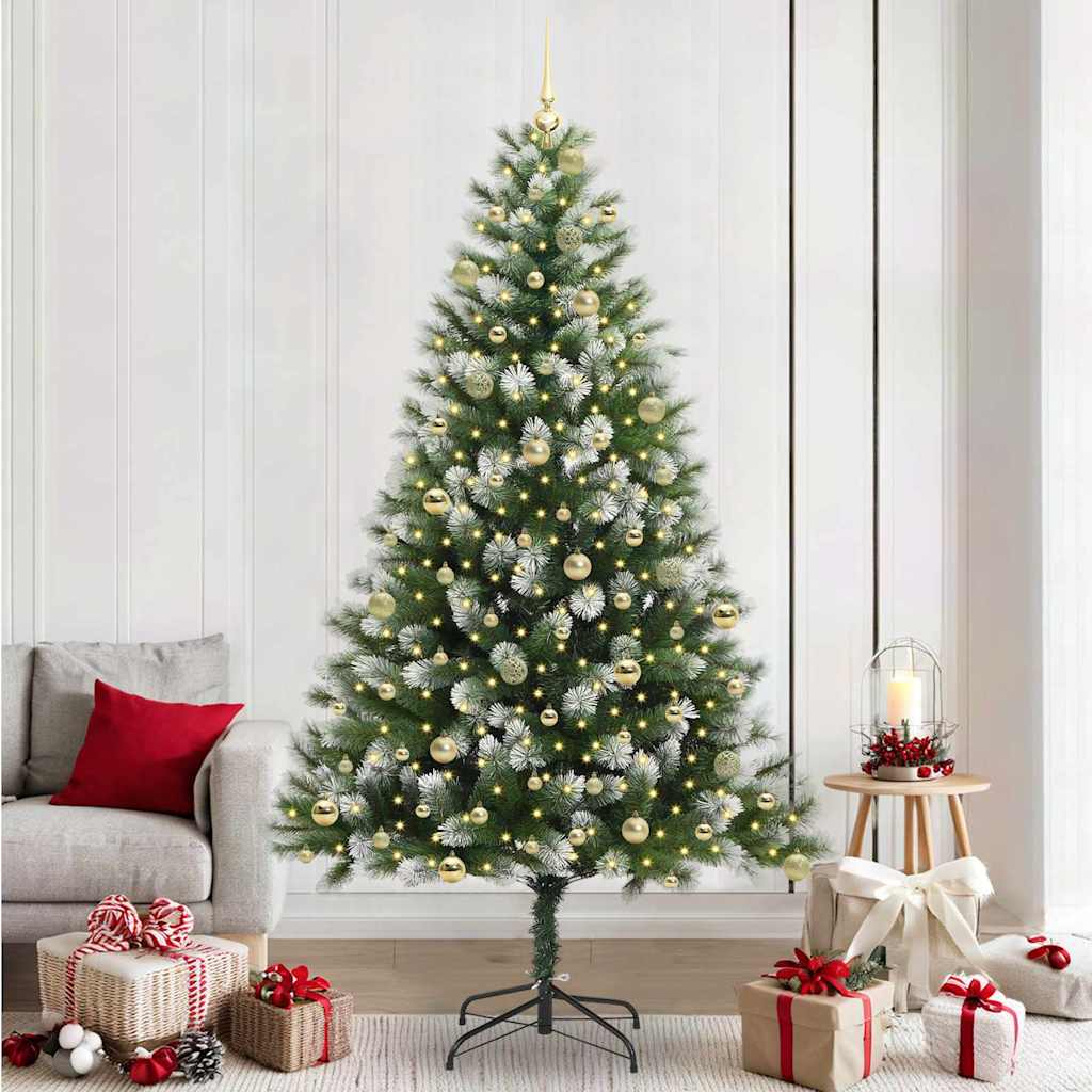 Künstlicher Weihnachtsbaum Klappbar Beschneit