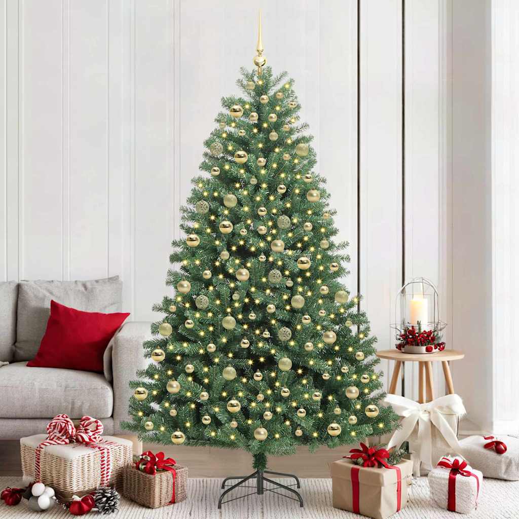 Künstlicher Klappbarer Weihnachtsbaum Mit 150 Leds