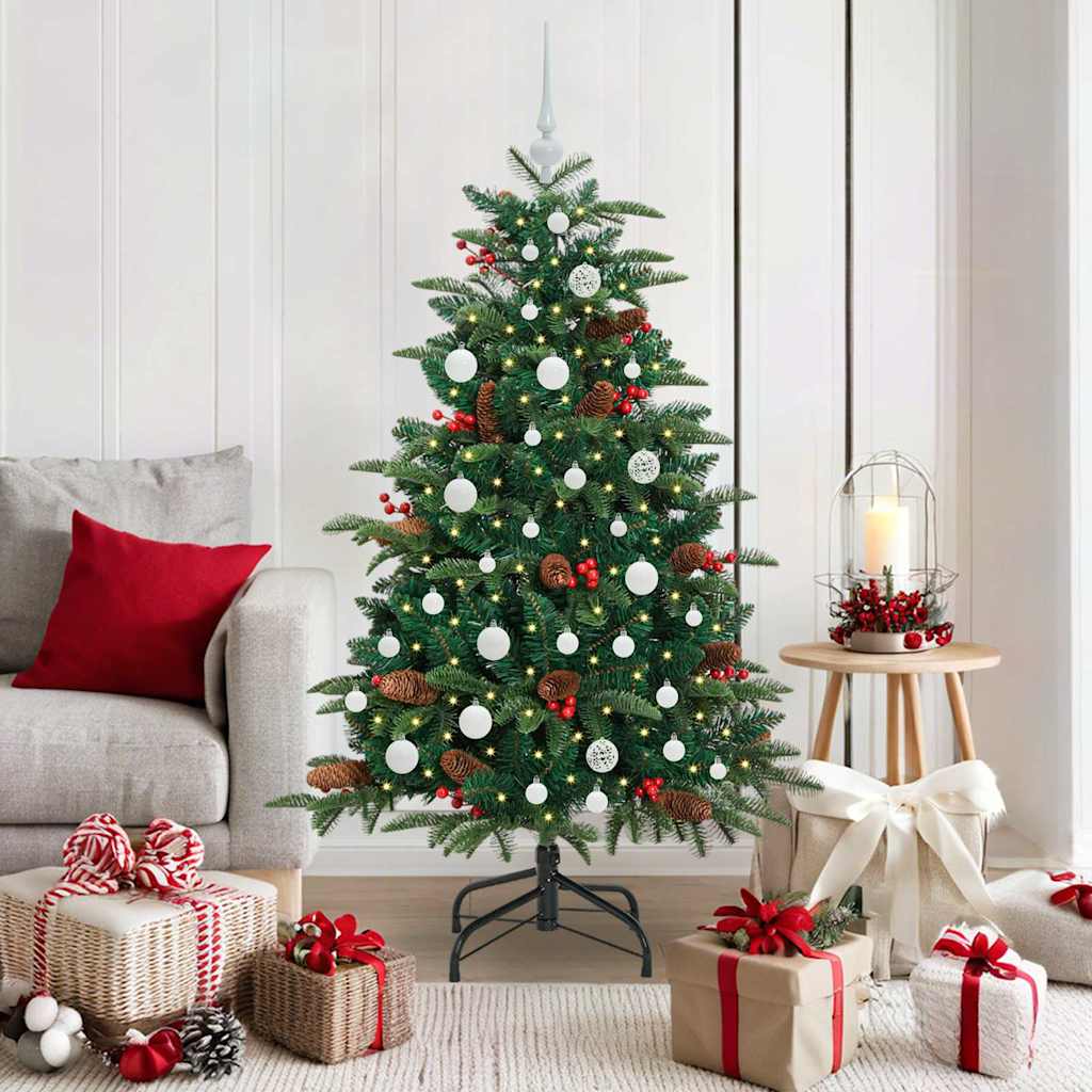 Künstlicher Weihnachtsbaum Klappbar Mit Zapfen & Beeren